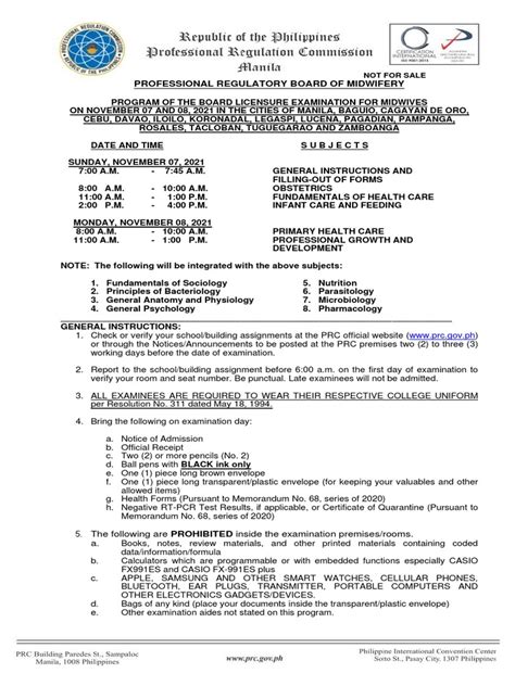 NOT FOR SALE PROFESSIONAL REGULATORY BOARD FOR .